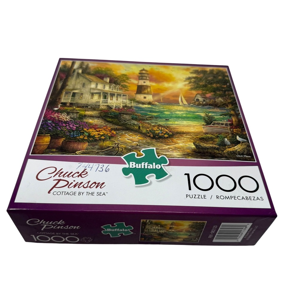 Buffalo Games Chuck Pinson Cottage by the Sea 1000 Piece Jigsaw Puzzle UNCOUNTED
